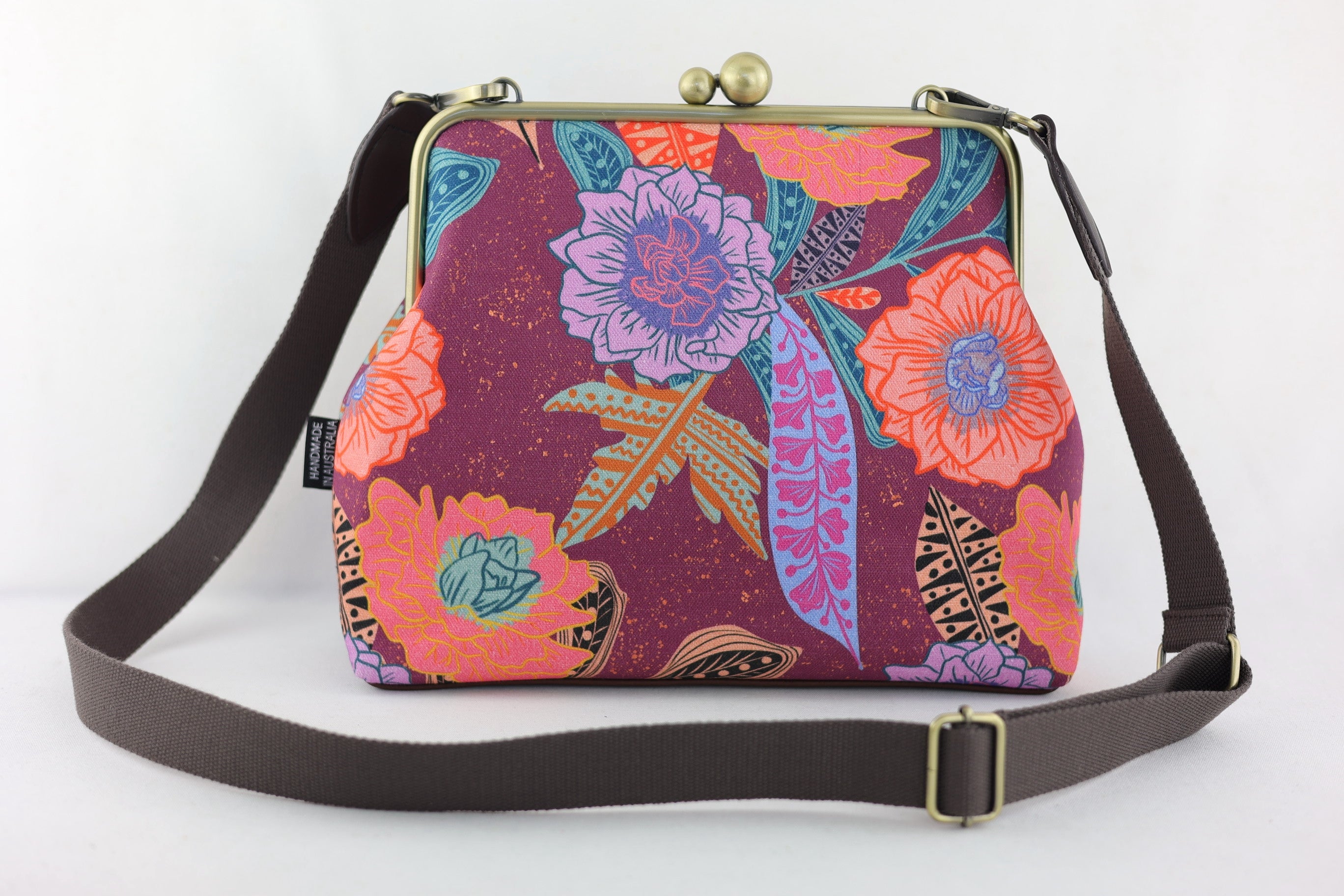Geranium Flowers Handbag and Crossbody 2 Way Bag | PINK OASIS