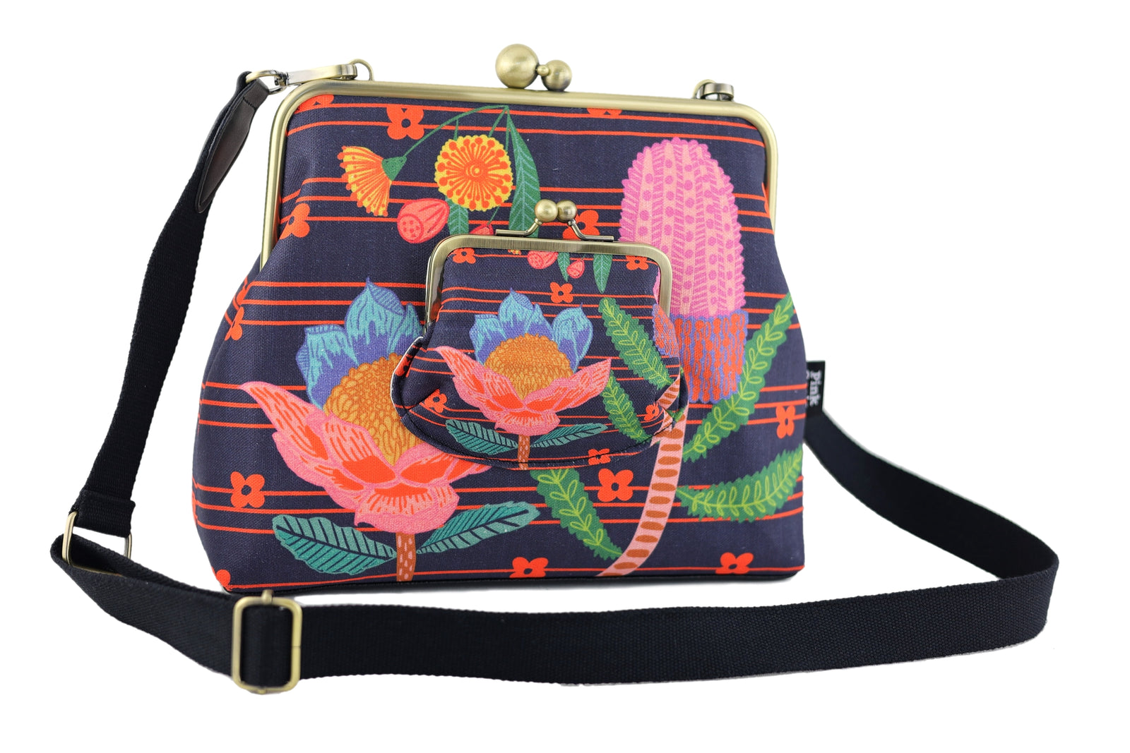 Australian Native Flowers Handbag and Crossbody 2 Way Bag | PINK OASIS