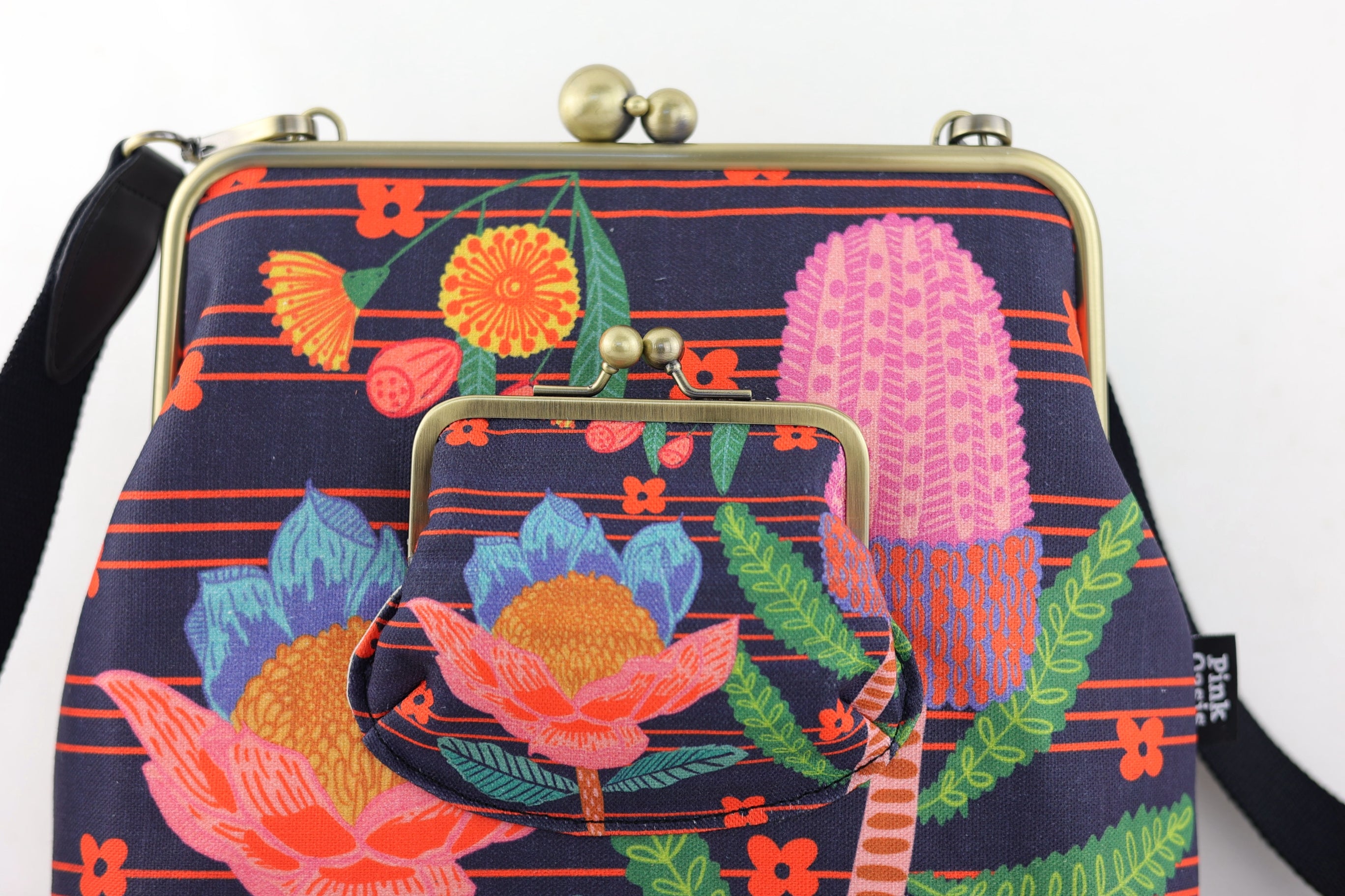 Australian Native Flowers Handbag and Crossbody 2 Way Bag | PINK OASIS