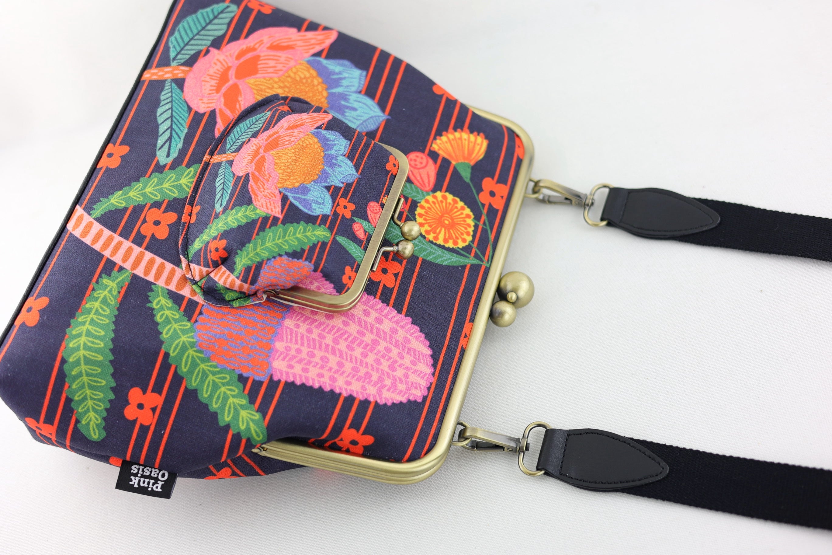 Australian Native Flowers Handbag and Crossbody 2 Way Bag | PINK OASIS