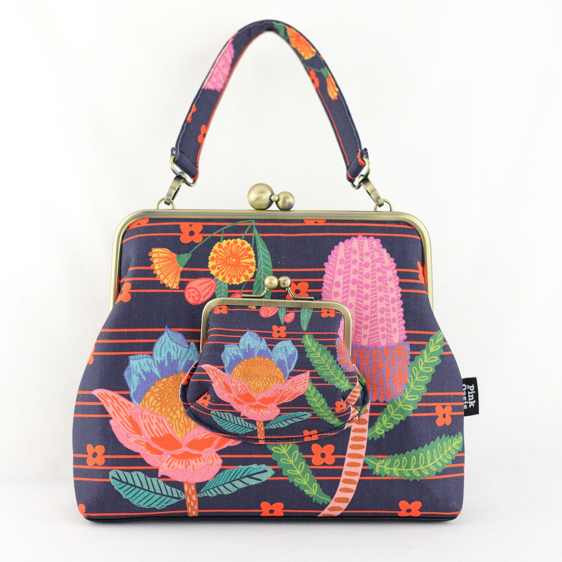 Australian Native Flowers Handbag and Crossbody 2 Way Bag | PINK OASIS