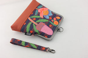 Australian Native Flowers (Orange Bottom) Wristlet | PINK OASIS