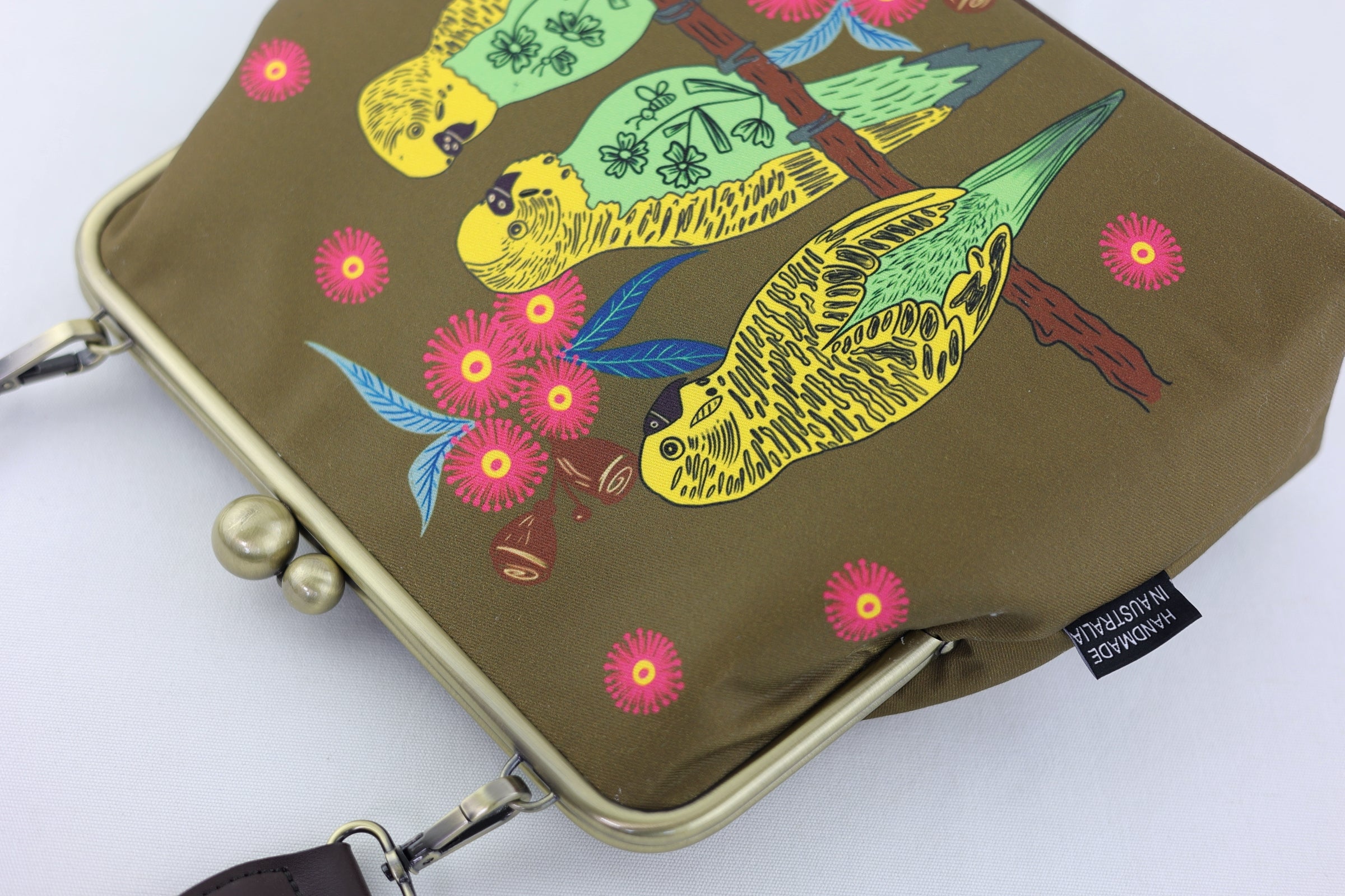 Budgies Crossbody Bag with Webbing Strap | PINK OASIS