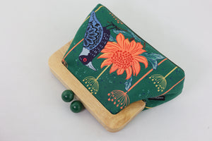 Magpie & Waratah Green Clutch | PINK OASIS