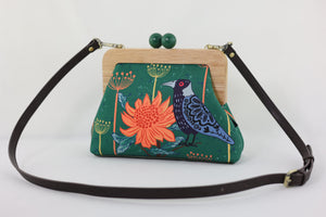Magpie & Waratah Green Clutch | PINK OASIS