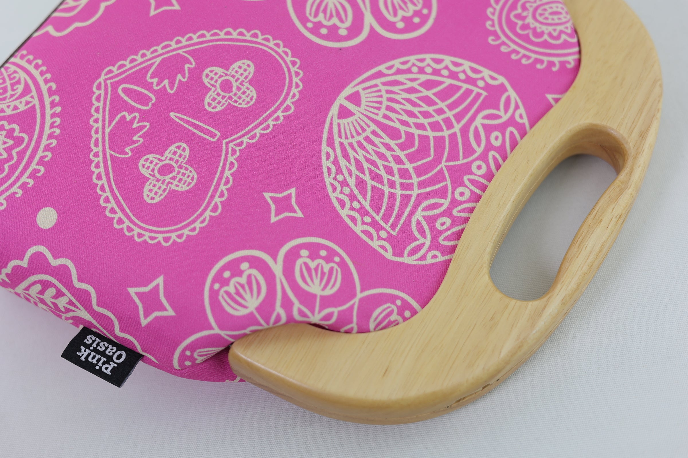 Mandala Fuchsia Large Wood Frame Bag | PINK OASIS