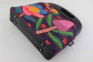 Australian Native Flowers Large Wood Frame Bag | PINK OASIS