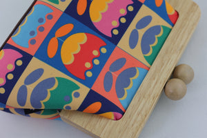 Multi-coloured Tulip Flowers Clutch