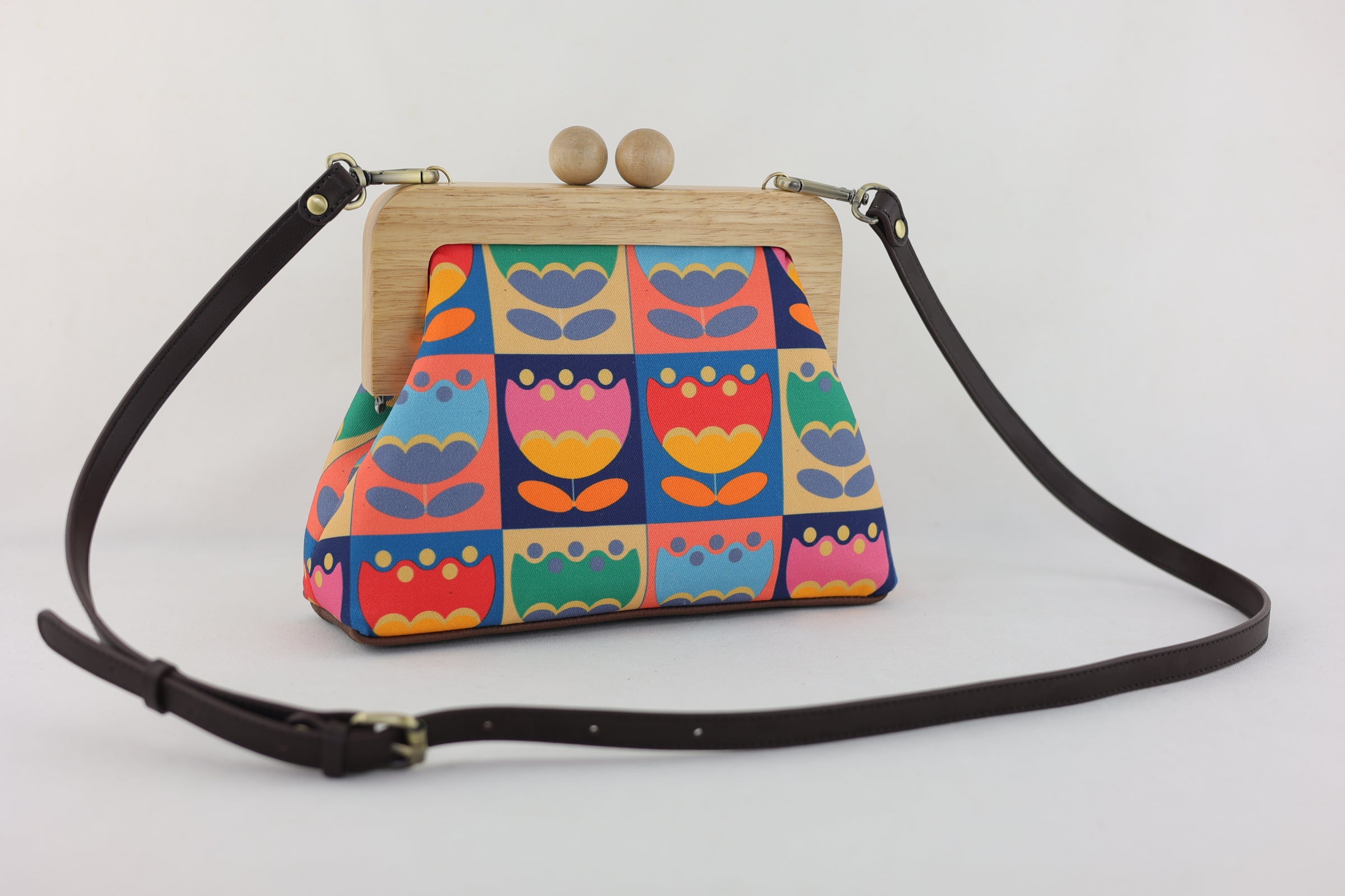 Multi-coloured Tulip Flowers Clutch
