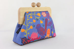 Blue Wren, Waratah & Banksia Clutch | PINK OASIS