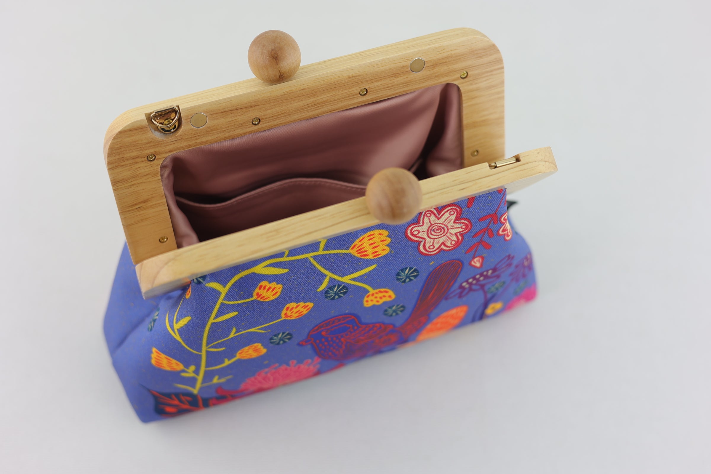 Blue Wren, Waratah & Banksia Clutch | PINK OASIS