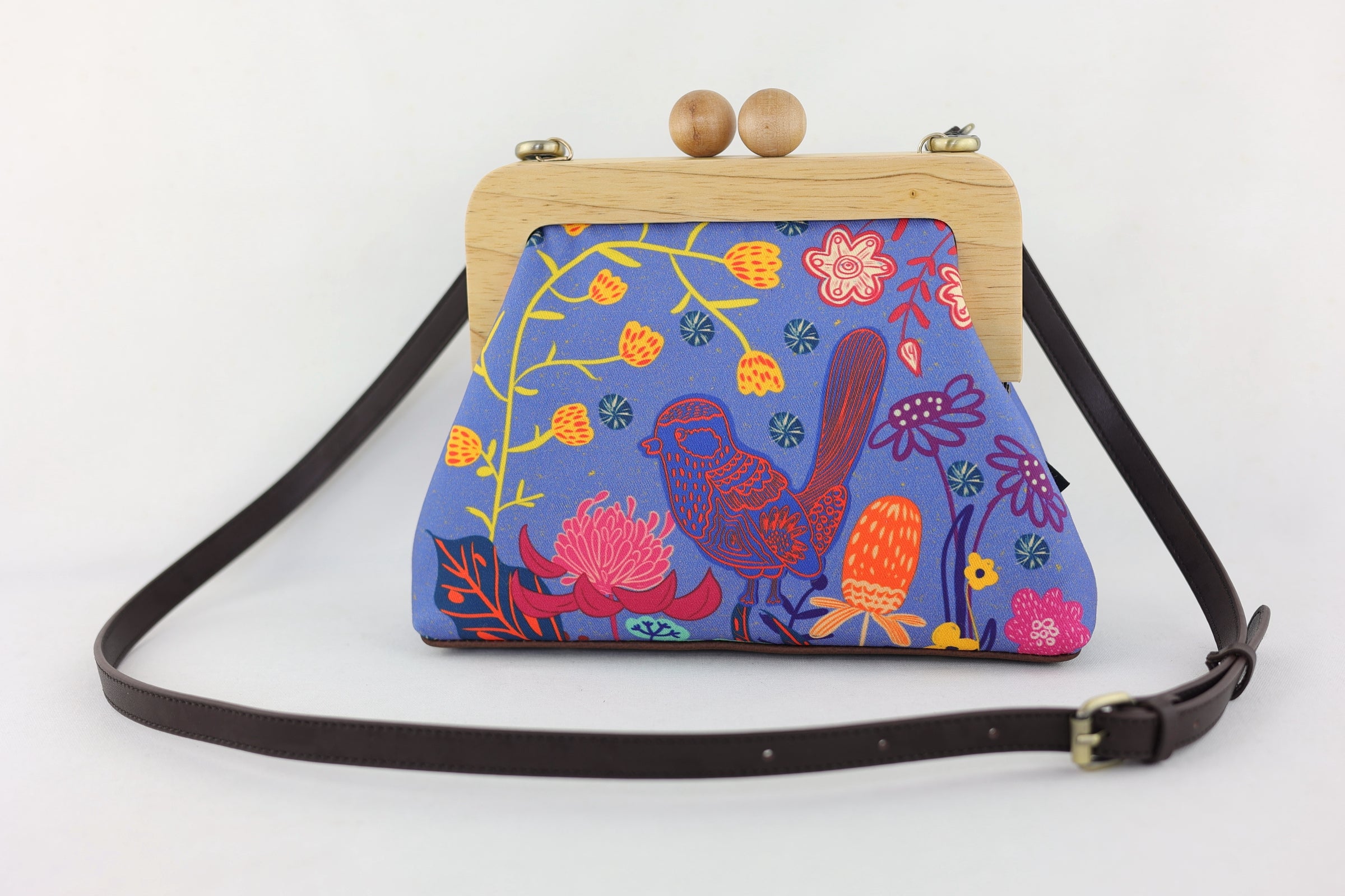 Blue Wren, Waratah & Banksia Clutch | PINK OASIS