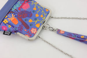 Blue Wren, Waratah & Banksia Blue Bottom Wristlet | PINK OASIS