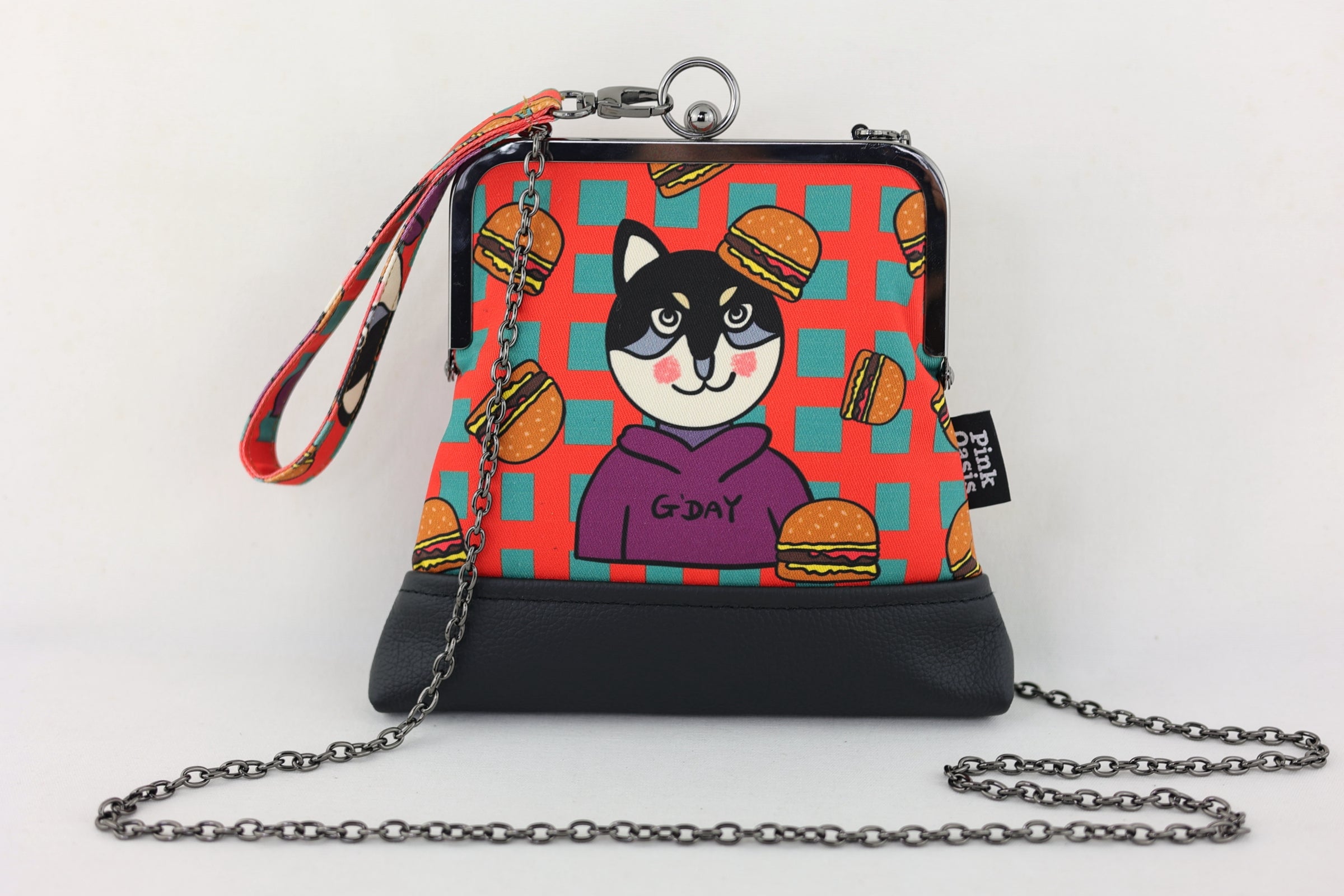 Dog and Burgers Wristlet | PINK OASIS