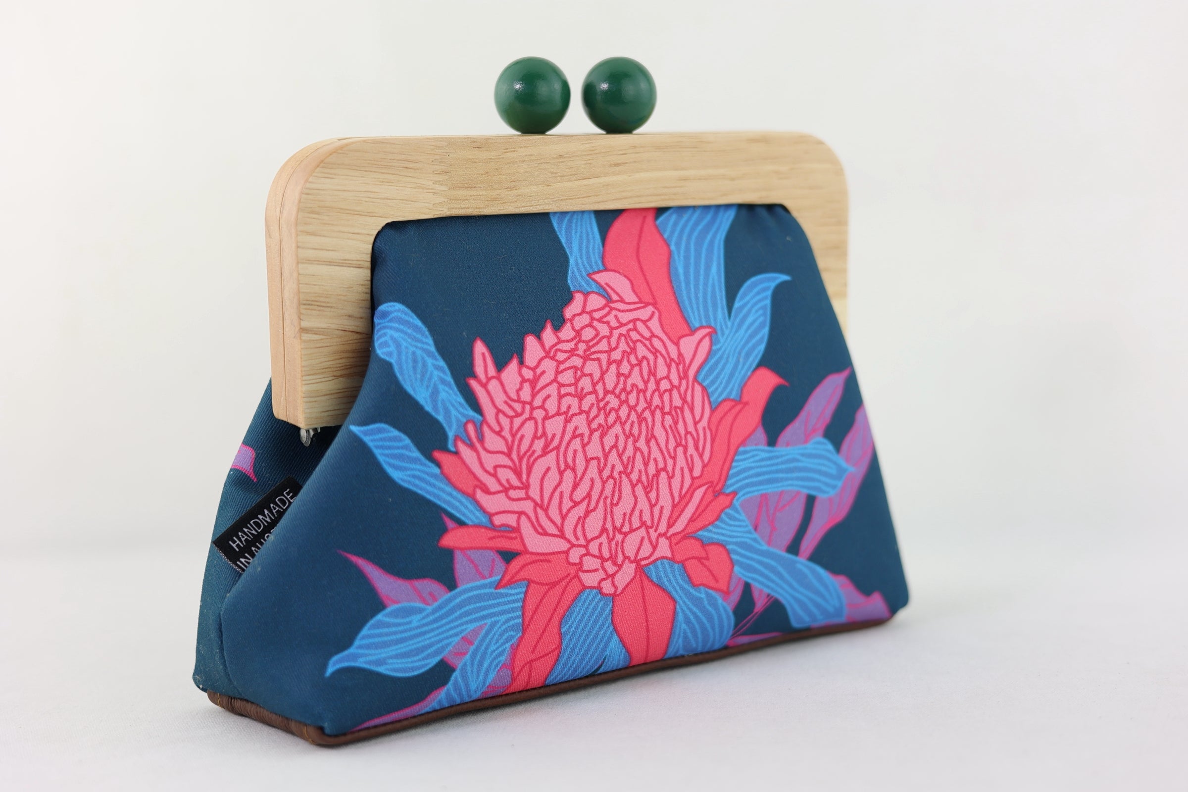 Torch Ginger Flower Clutch (Special Edition with Colourful Ball Closure)