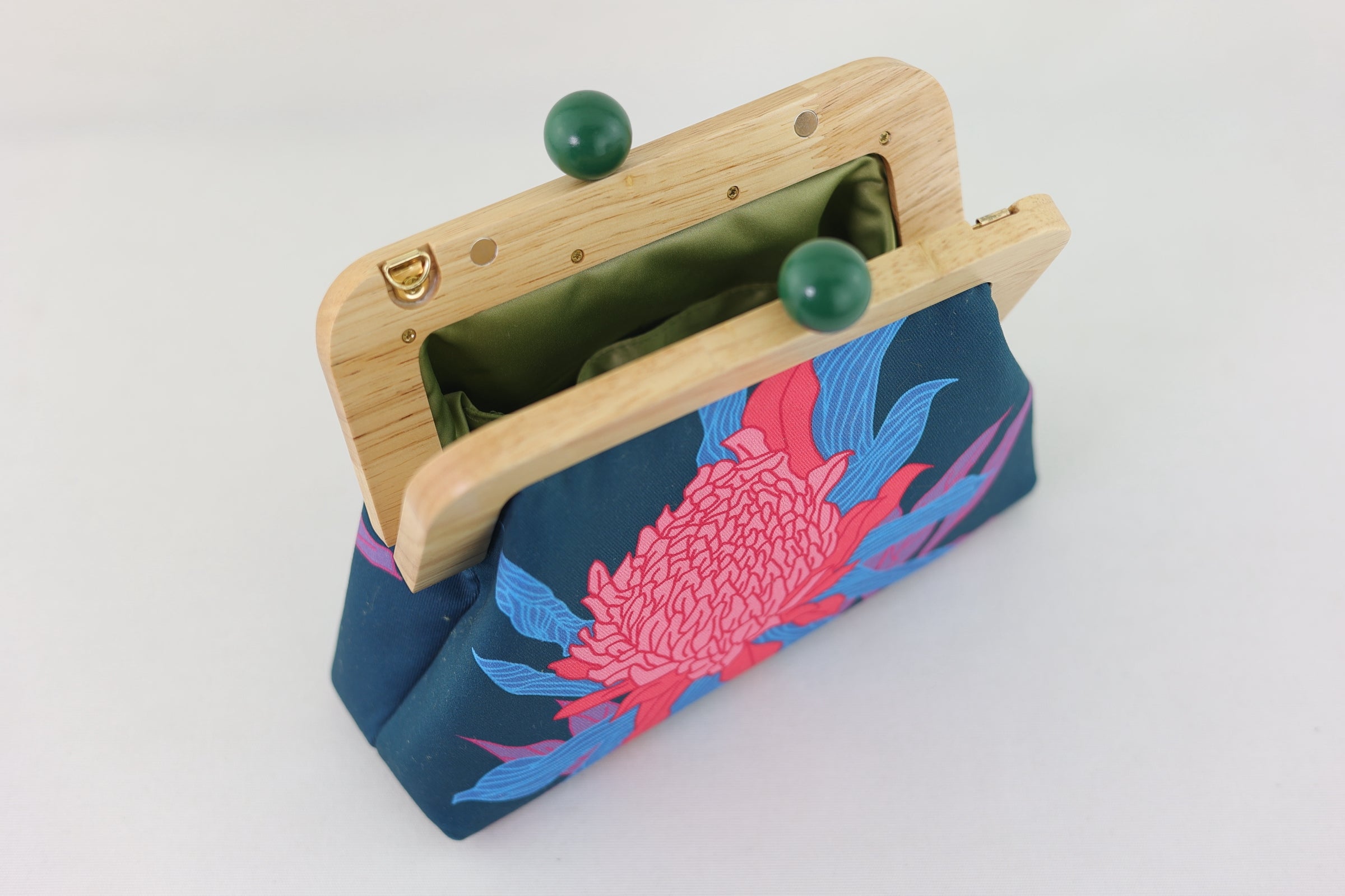 Torch Ginger Flower Clutch (Special Edition with Colourful Ball Closure)