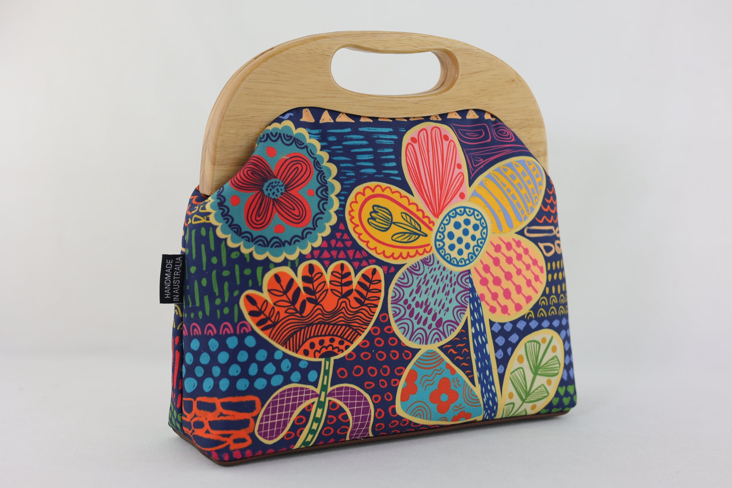 Doodle Flora Clutch Bag Handmade in Australia | PINK OASIS