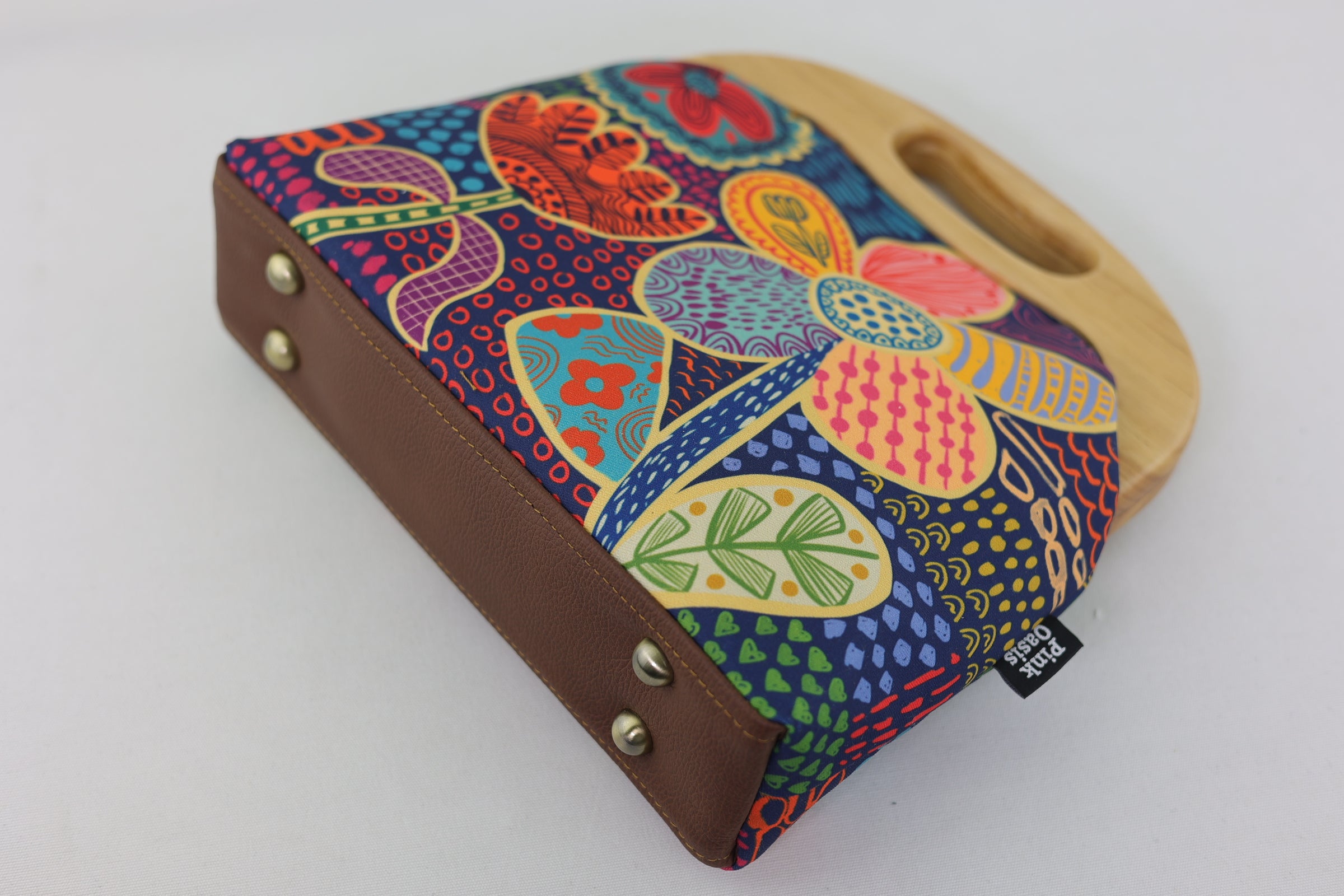 Doodle Flora Clutch Bag Handmade in Australia | PINK OASIS