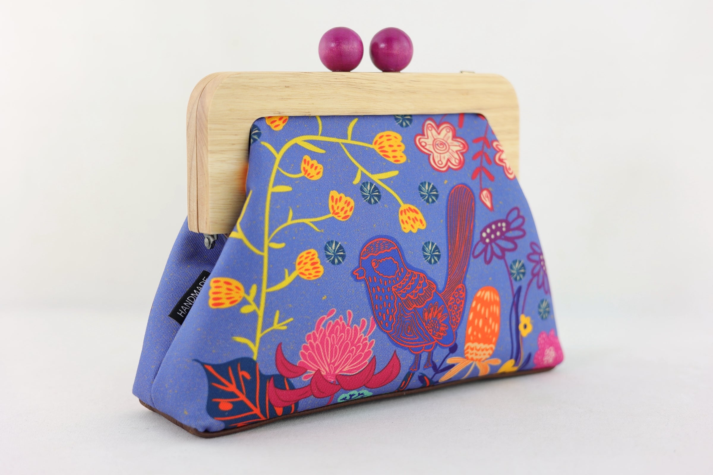 Blue Wren, Waratah & Banksia Clutch | PINK OASIS