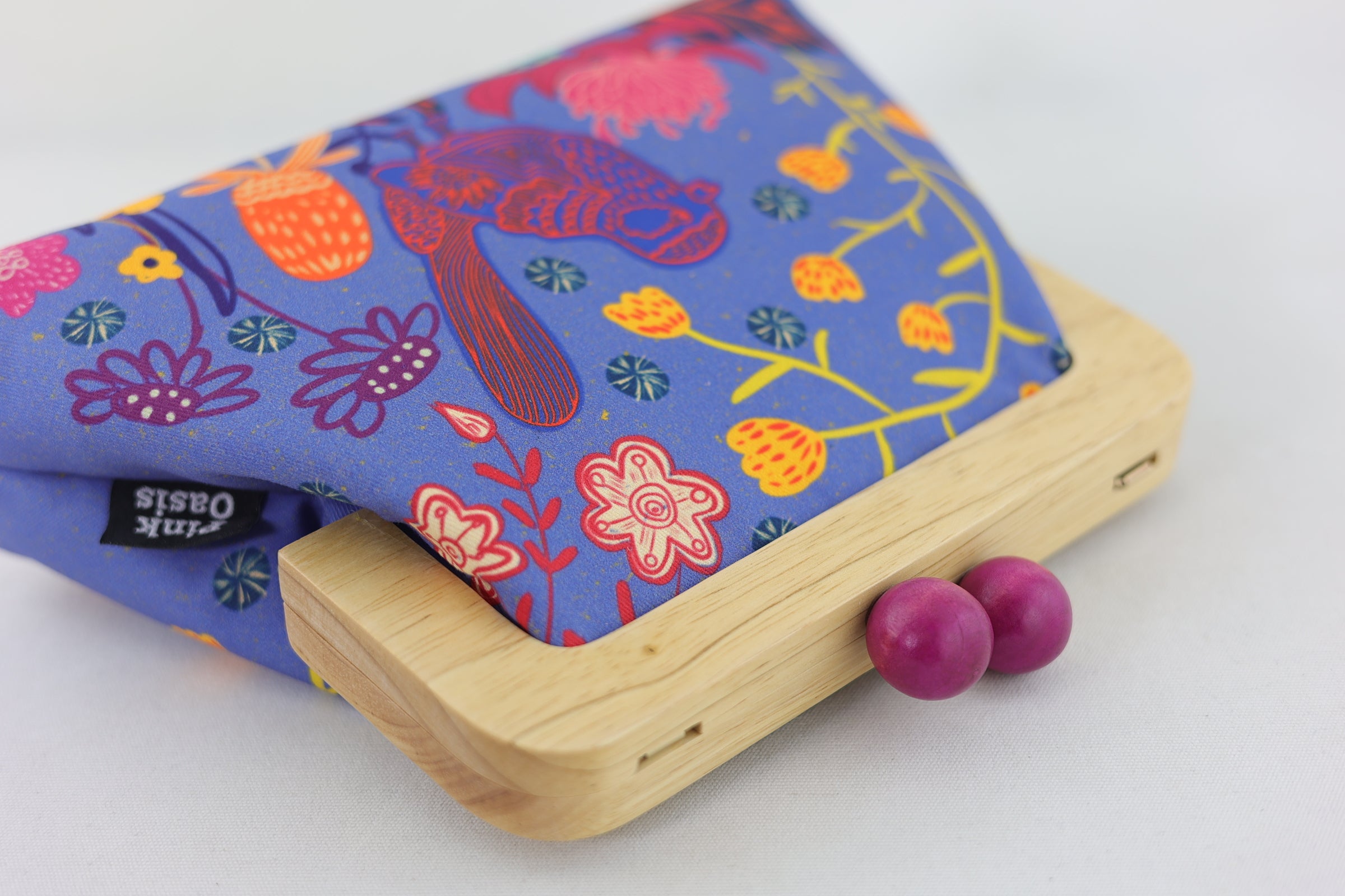 Blue Wren, Waratah & Banksia Clutch | PINK OASIS
