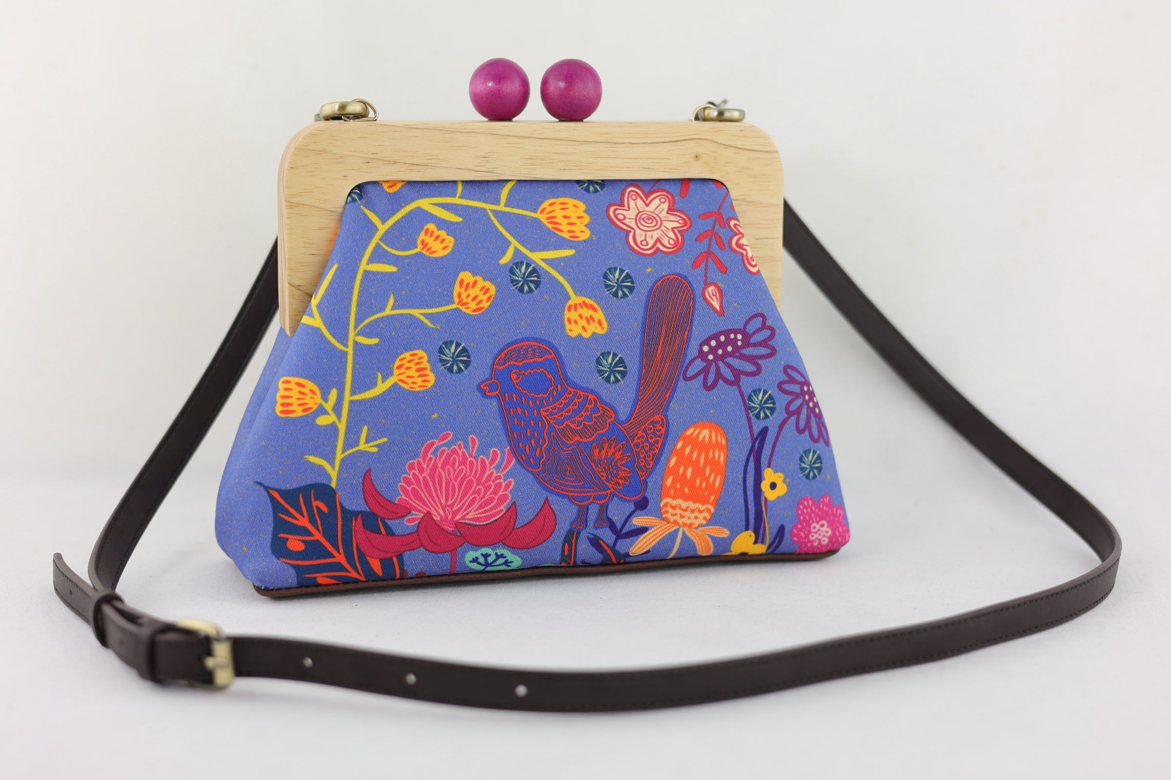 Blue Wren, Waratah & Banksia Clutch | PINK OASIS