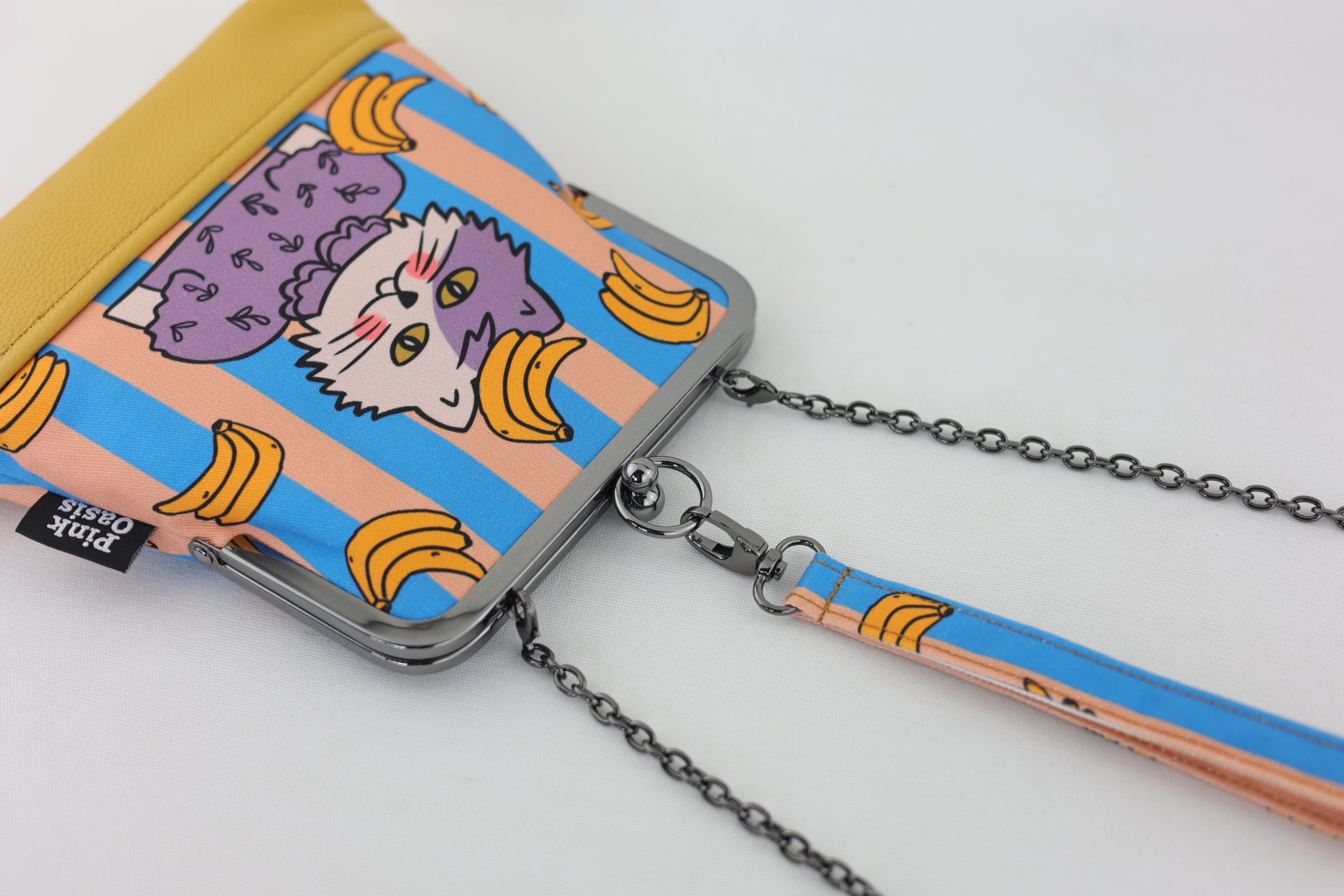 Cat and Bananas Wristlet | PINK OASIS