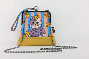 Cat and Bananas Wristlet | PINK OASIS