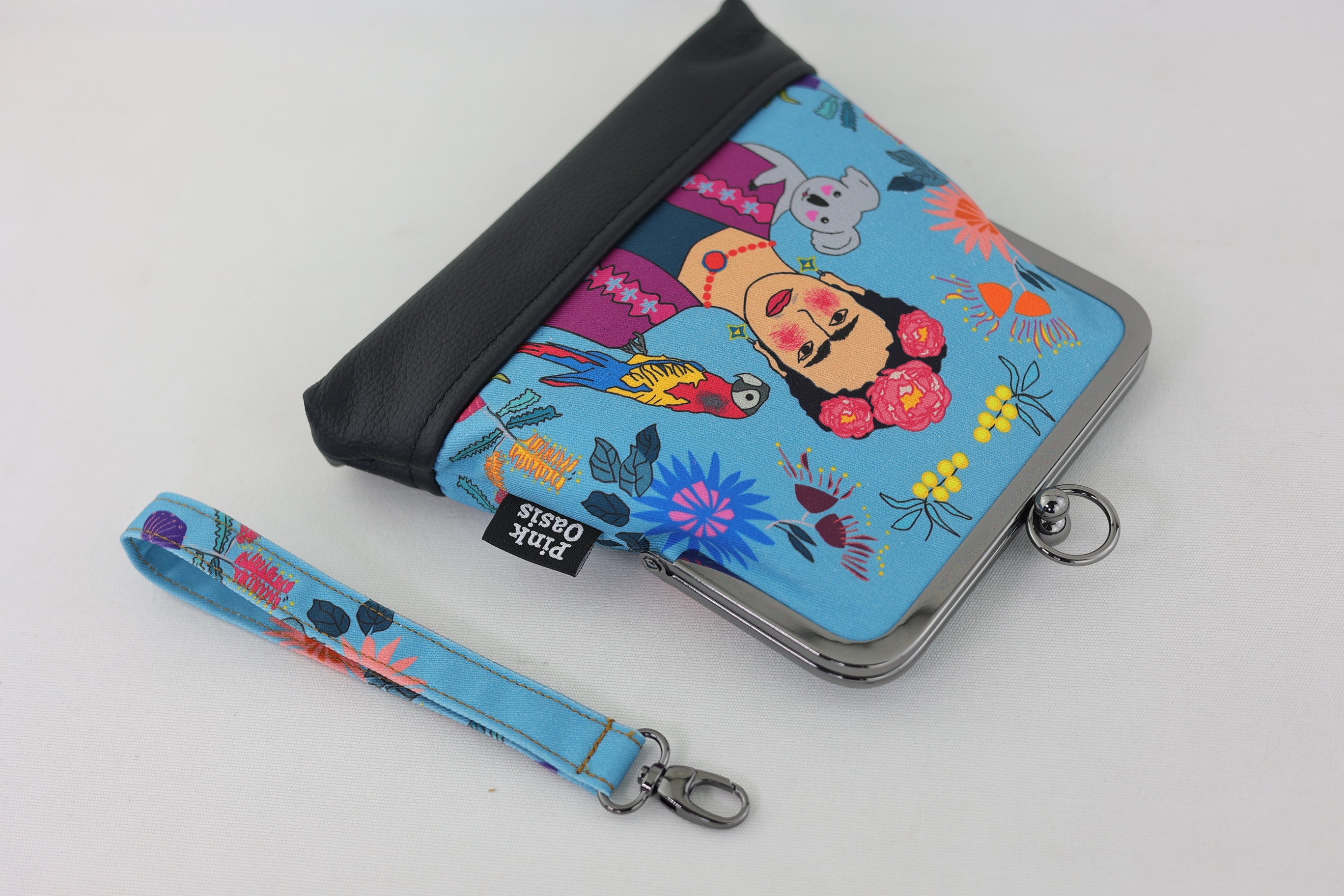 Frida Down Under Blue Wristlet | PINK OASIS