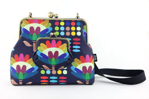 Rainbow Protea Floral Handbag and Crossbody 2 Way Bag | PINK OASIS