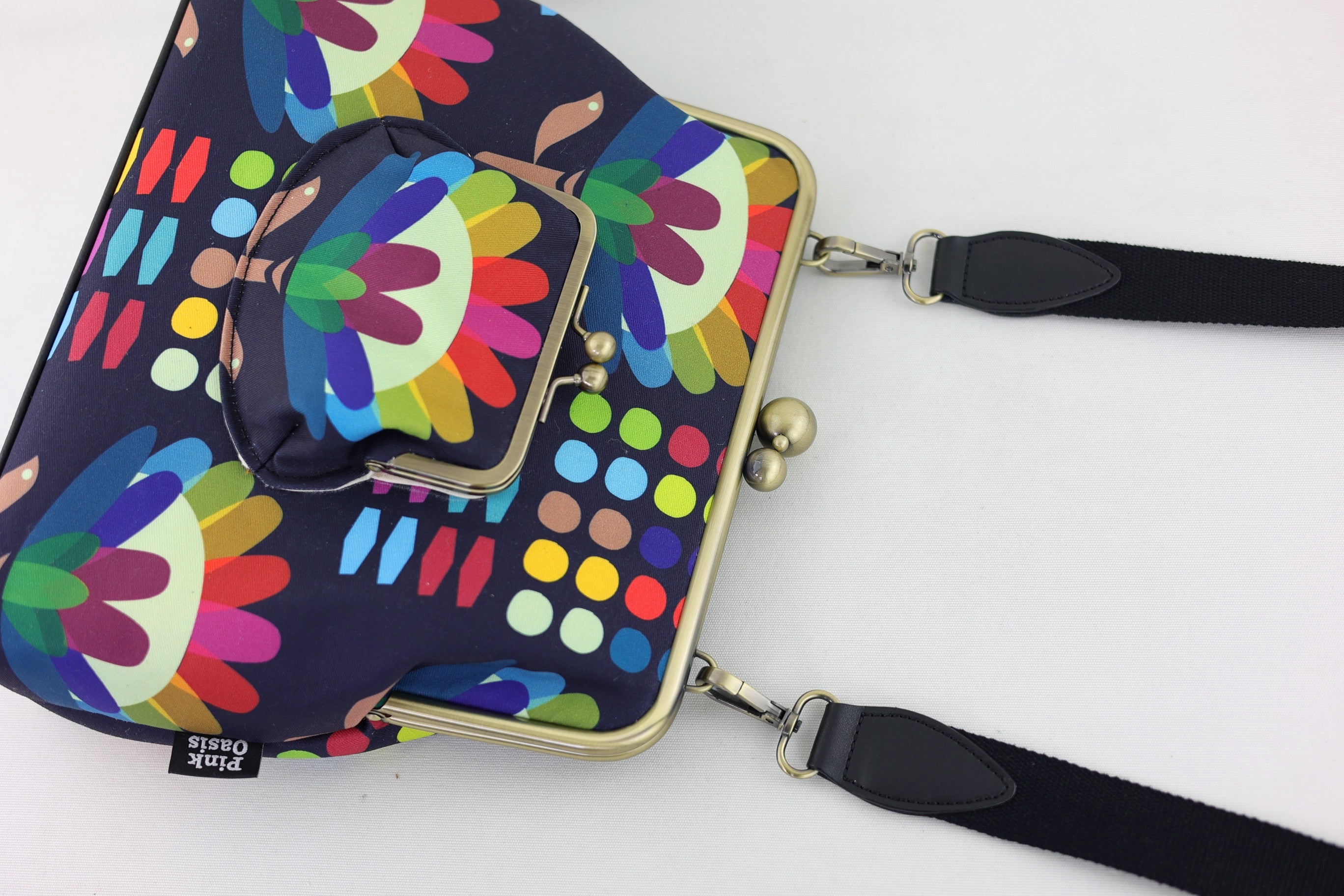 Rainbow Protea Floral Handbag and Crossbody 2 Way Bag | PINK OASIS