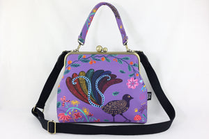 Lyre Bird Crossbody Bag with Webbing Strap | PINK OASIS