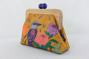 Kookaburra and Proteas Flower Clutch | PINK OASIS