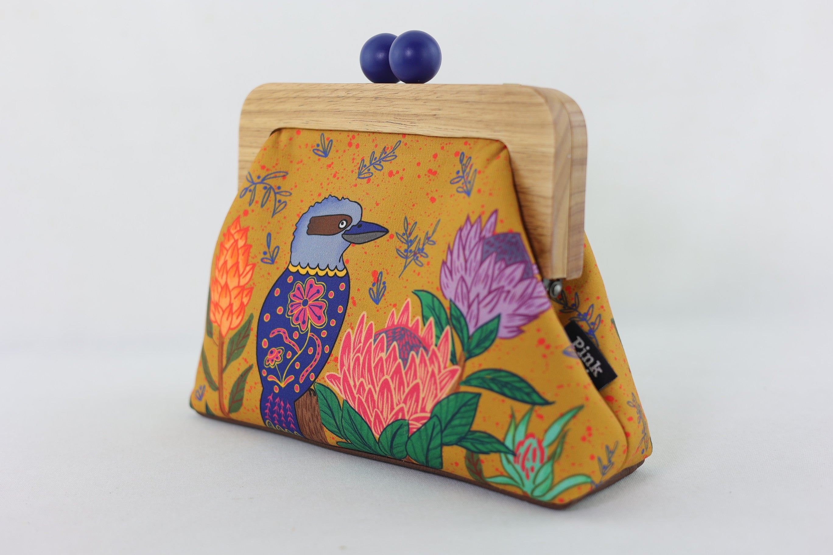 Kookaburra and Proteas Flower Clutch | PINK OASIS