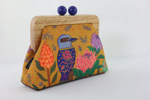 Kookaburra and Proteas Flower Clutch | PINK OASIS