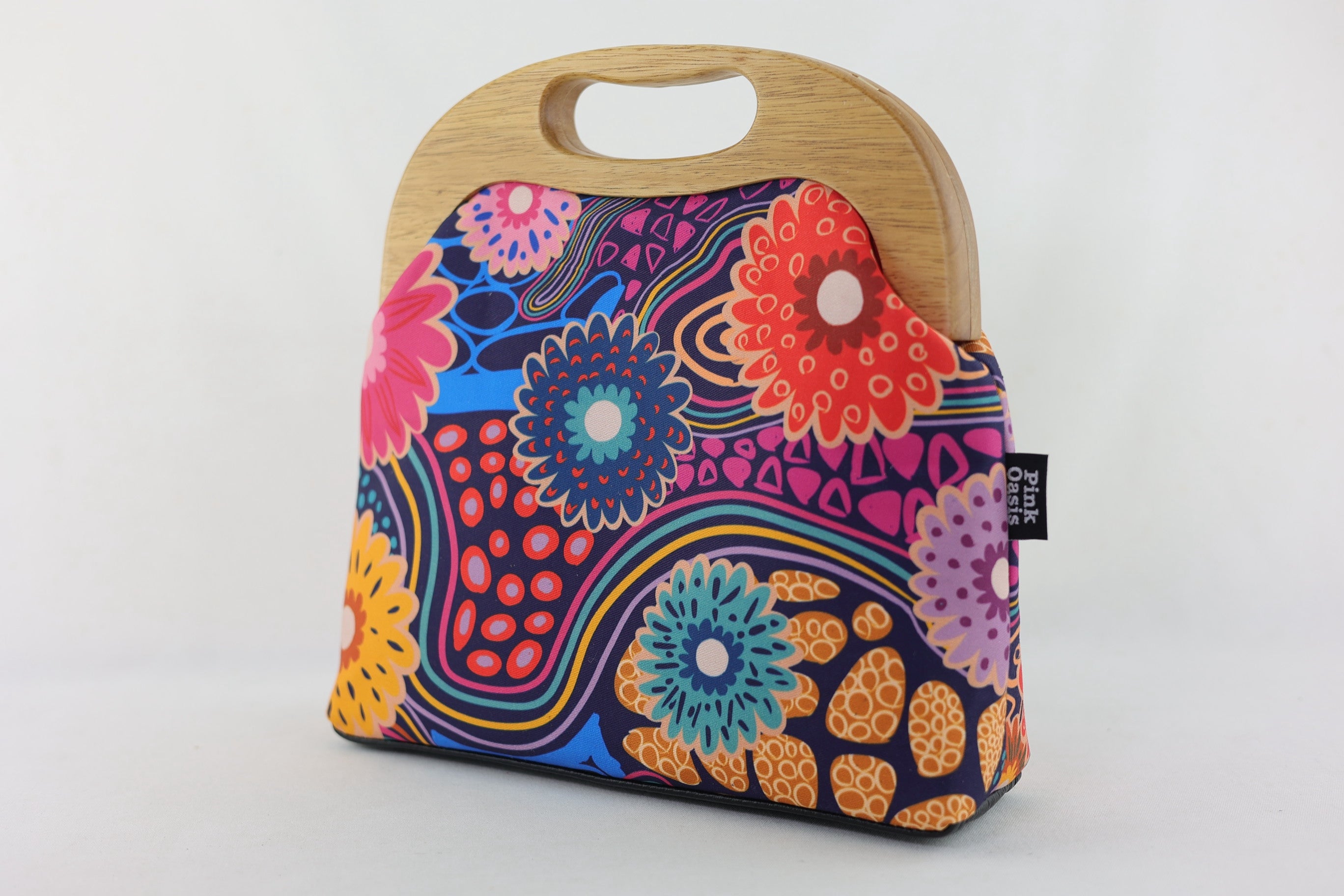 Gerberas Floral Large Wood Frame Bag | PINK OASIS