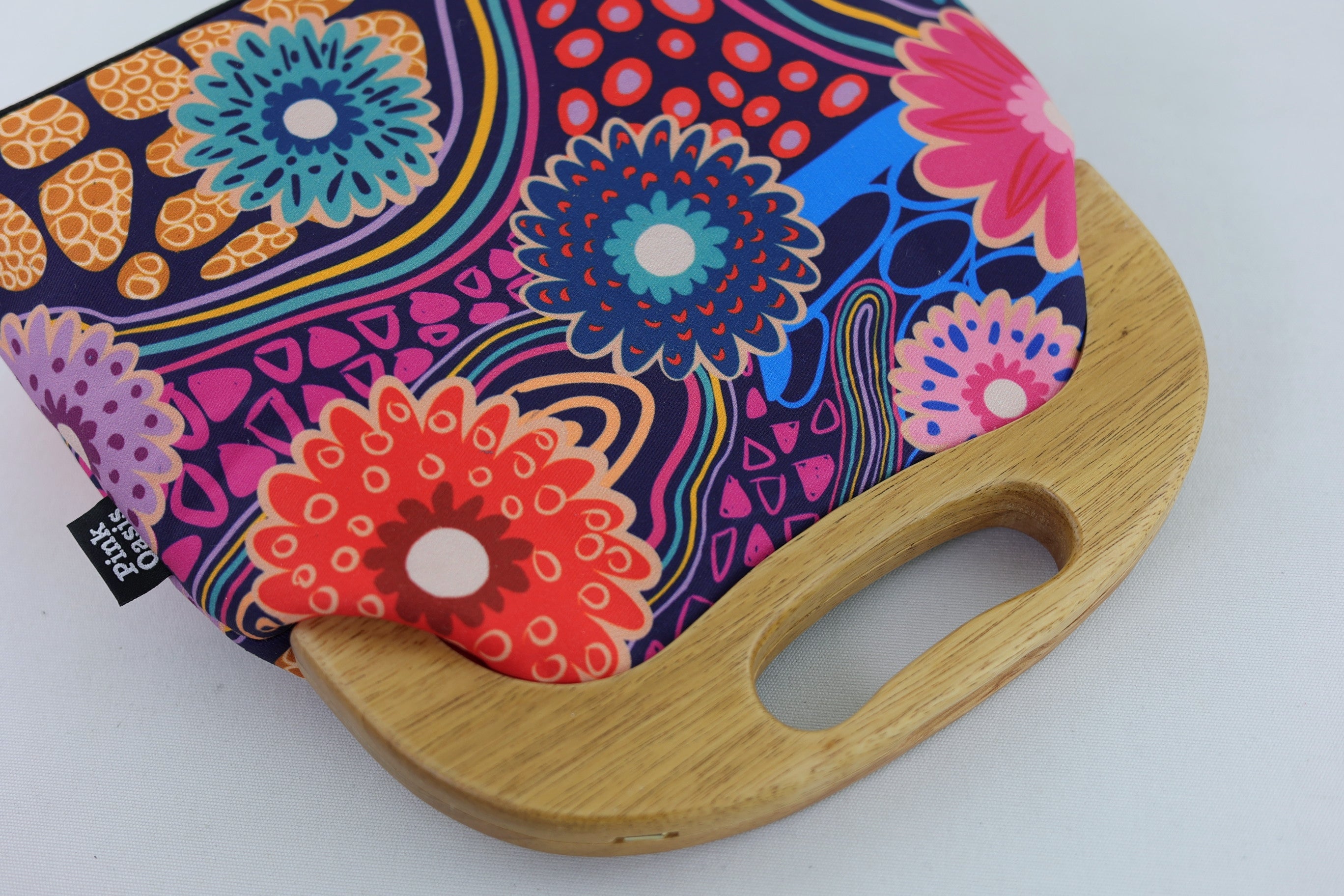 Gerberas Floral Large Wood Frame Bag | PINK OASIS