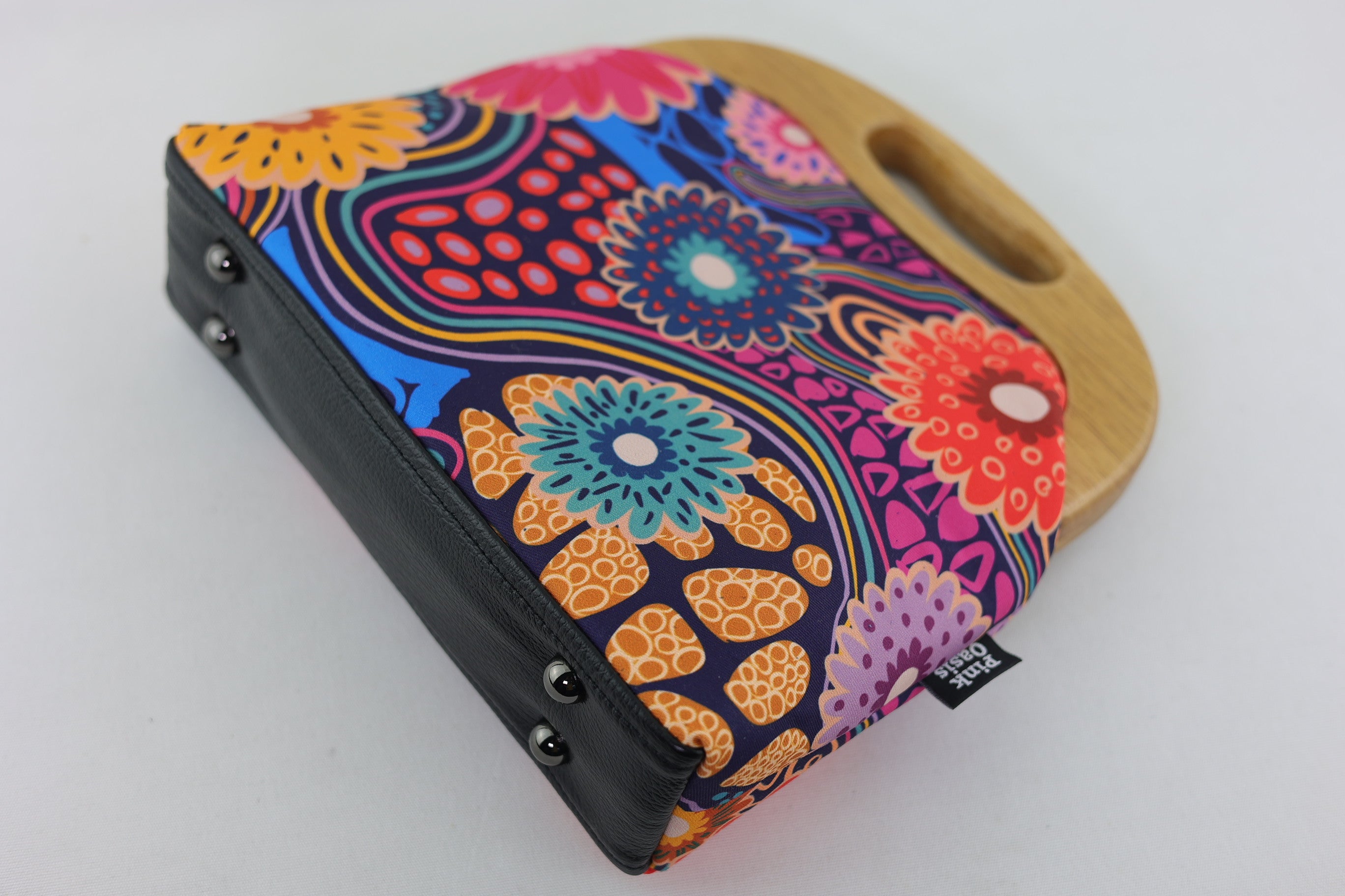 Gerberas Floral Large Wood Frame Bag | PINK OASIS