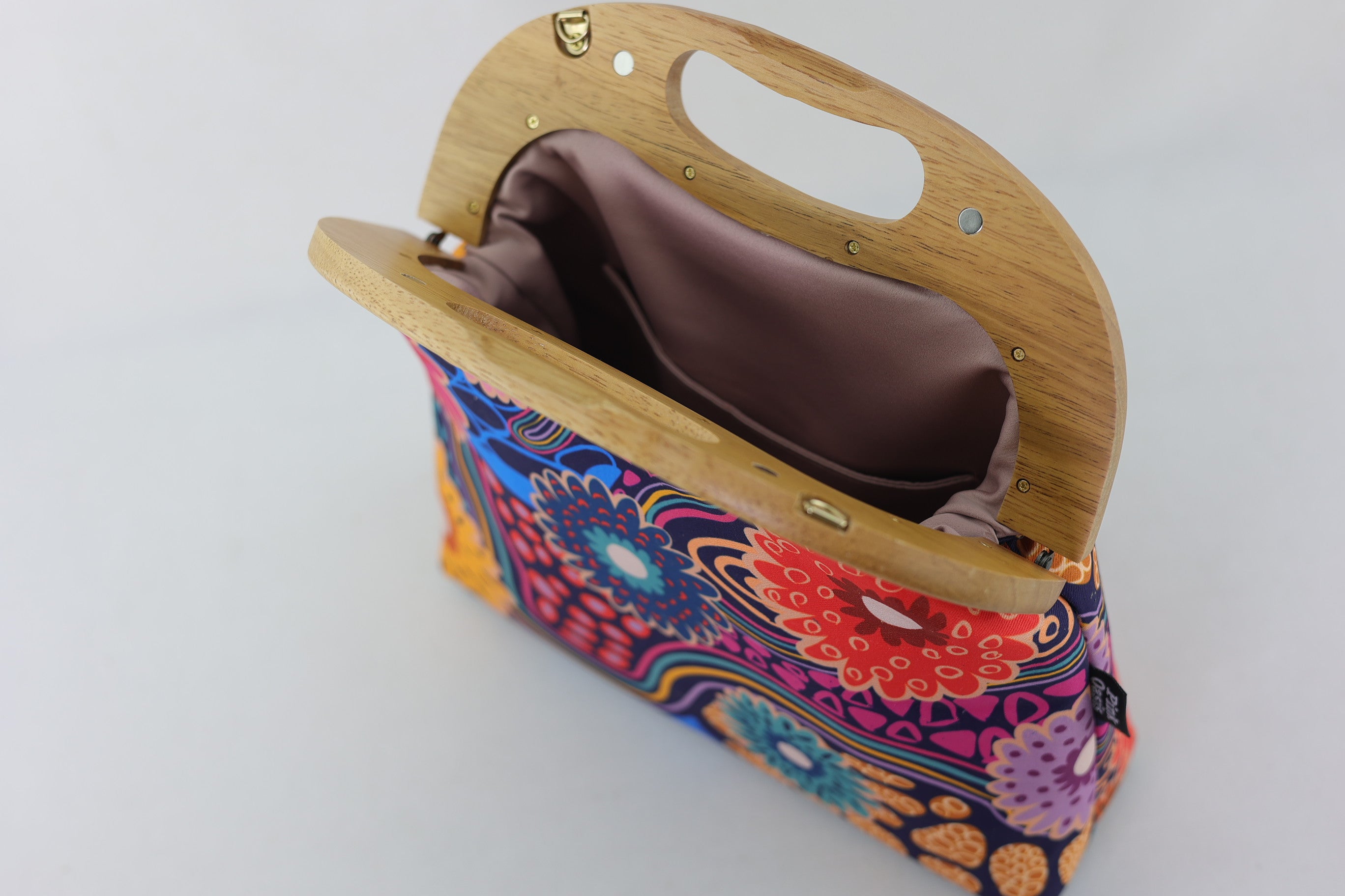 Gerberas Floral Large Wood Frame Bag | PINK OASIS