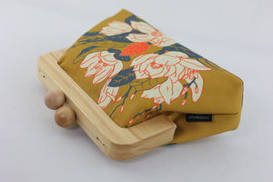 Magnolia Mustard Clutch Bag Handmade in Australia | PINK OASIS