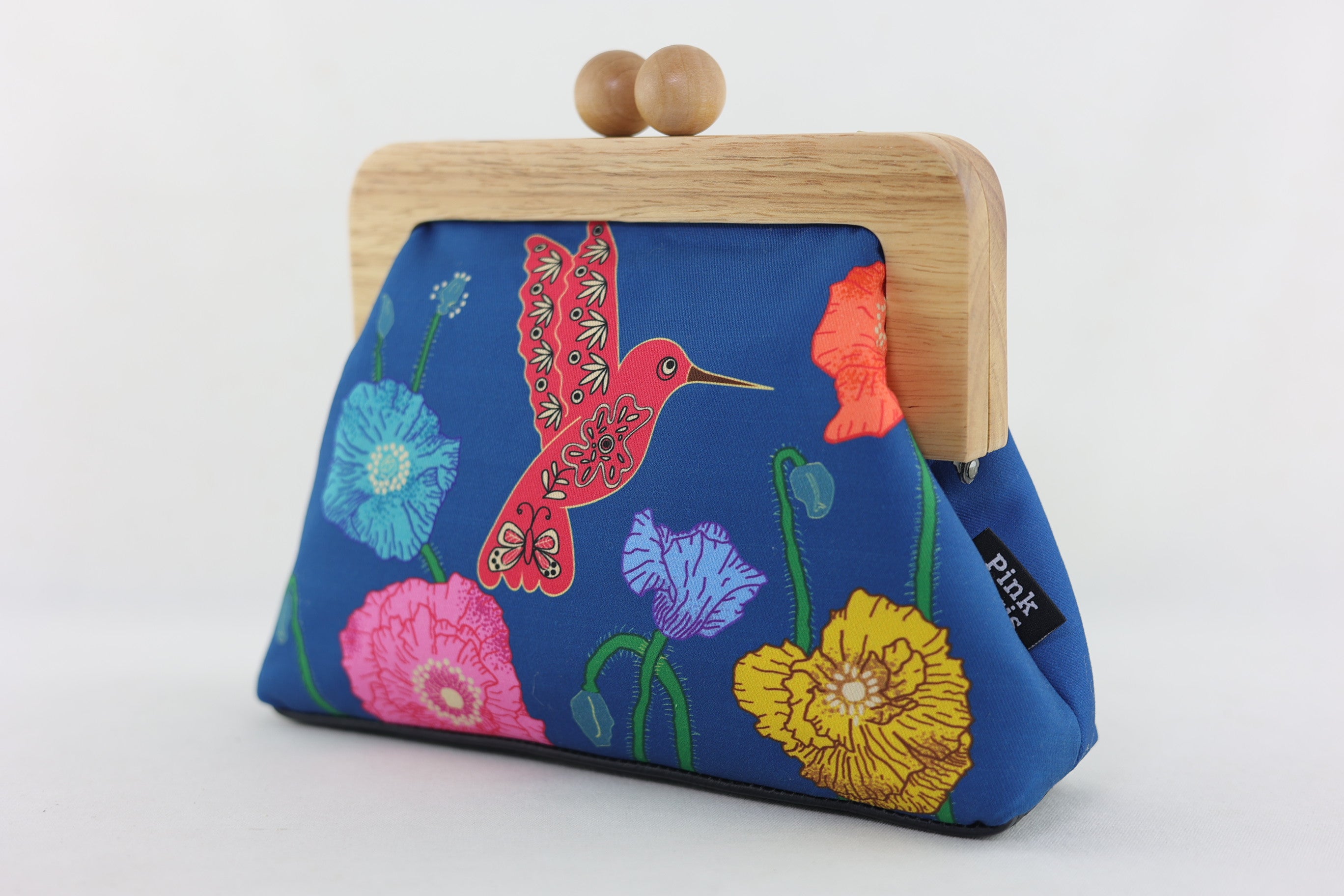 Poppies & Hummingbird Clutch | PINK OASIS