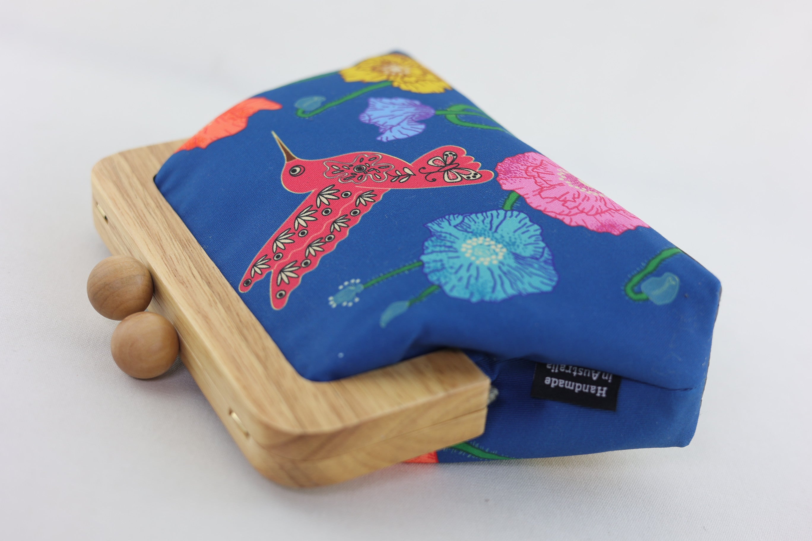 Poppies & Hummingbird Clutch | PINK OASIS