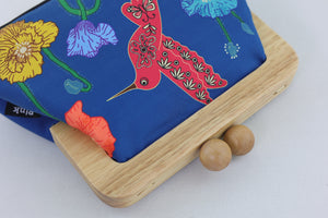 Poppies & Hummingbird Clutch | PINK OASIS