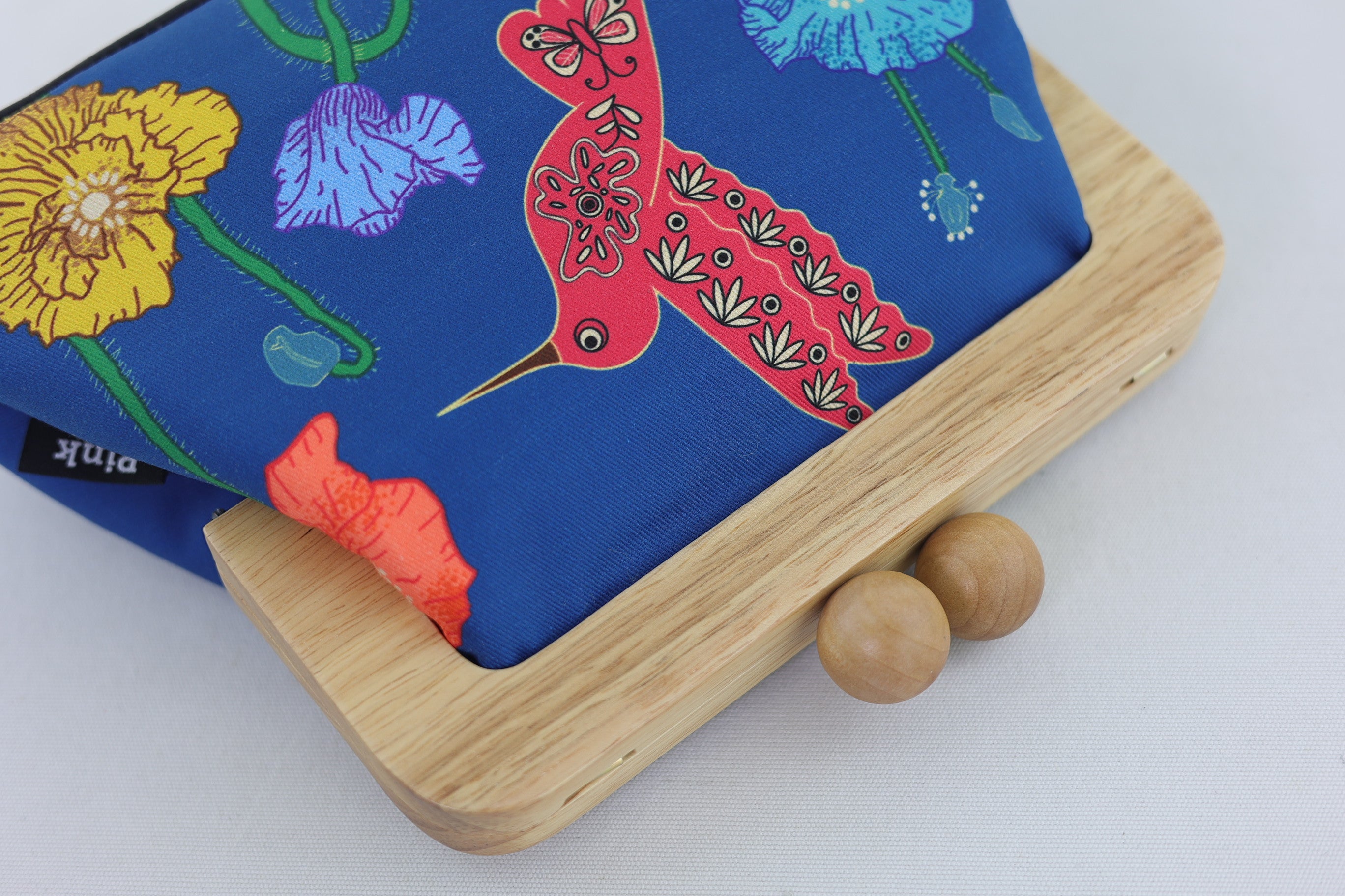 Poppies & Hummingbird Clutch | PINK OASIS