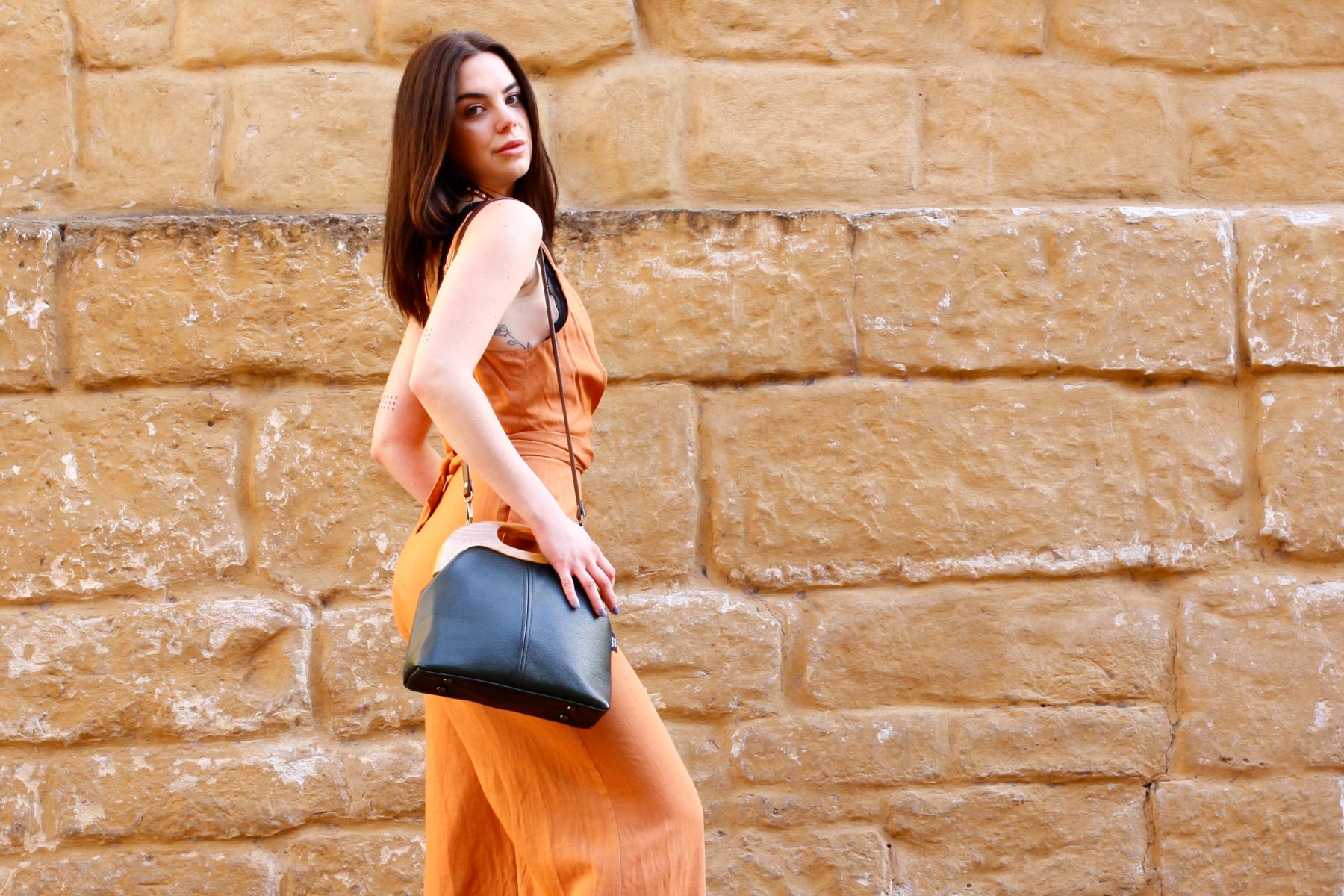 Emerald Leather Bag