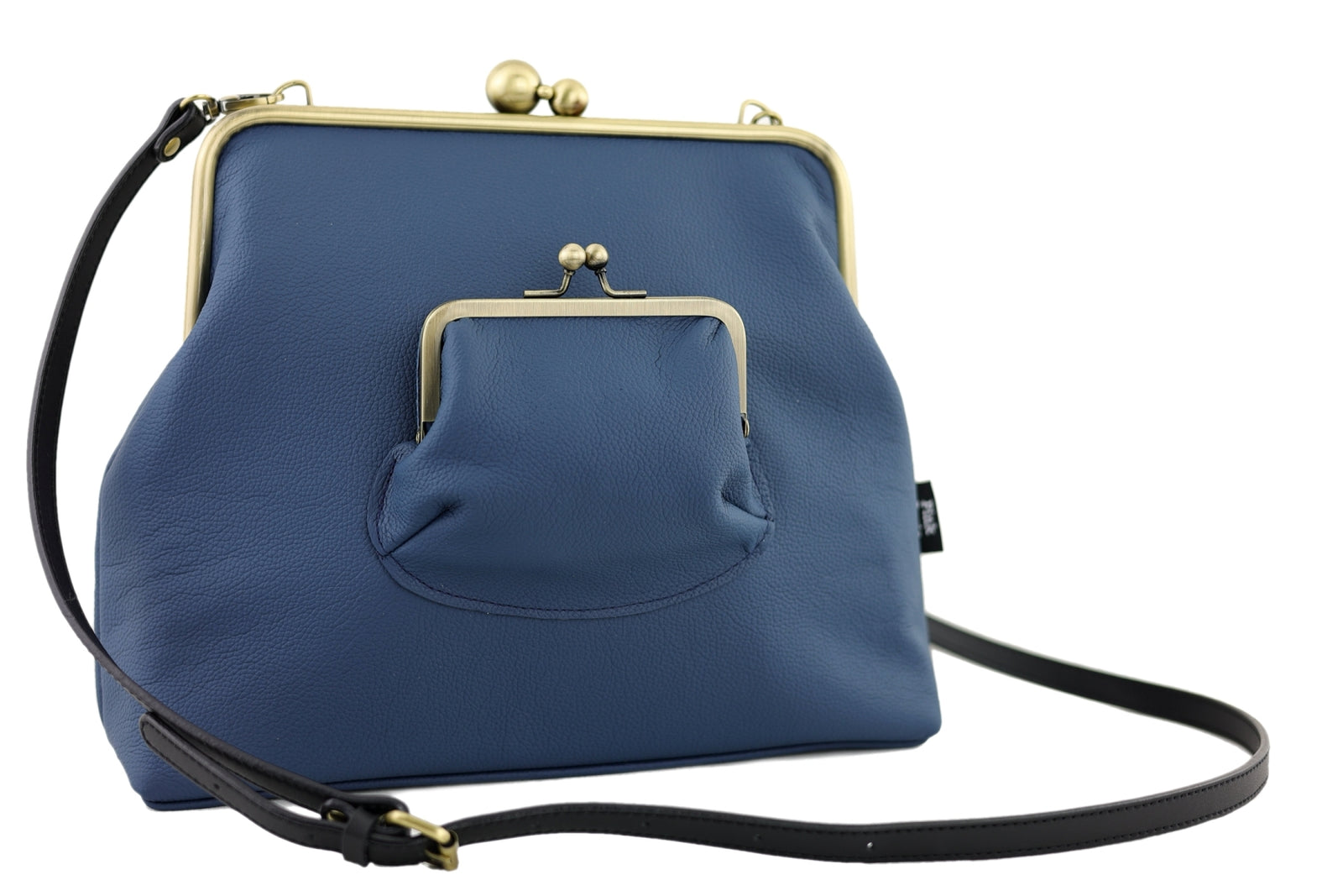 Peacock Blue Leather Crossbody Bag Handmade in Australia | PINK OASIS