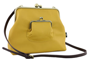 Handmade Mustard Leather Crossbody Bag | PINK OASIS