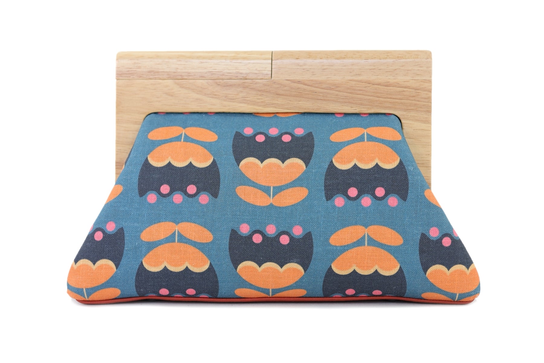 Tulip Flowers Wood Frame Bag | PINK OASIS