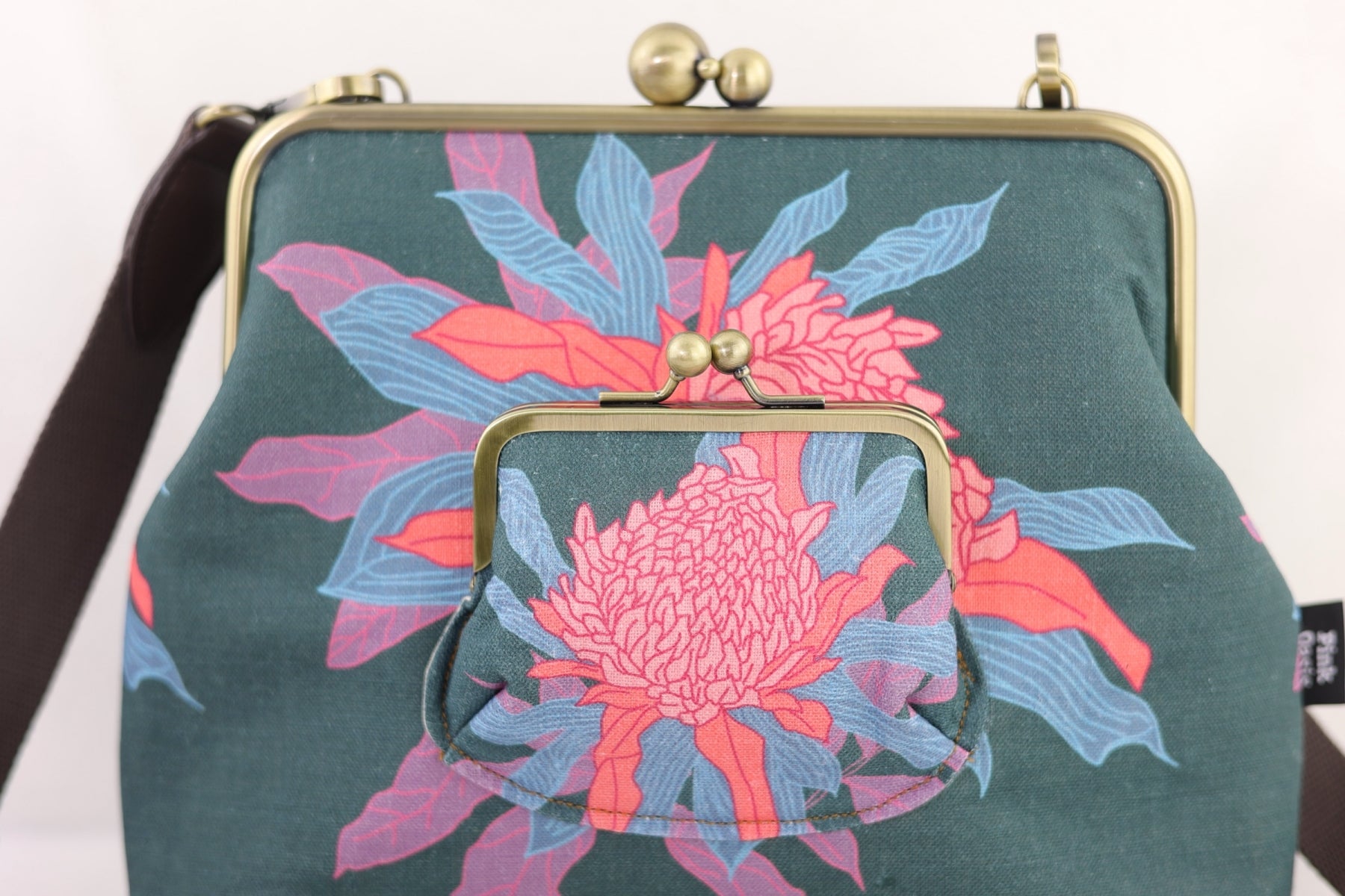 Torch Ginger Flower Emerald Handbag and Crossbody Bag | PINK OASIS