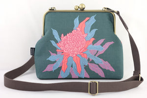 Torch Ginger Flower Emerald Handbag and Crossbody Bag | PINK OASIS