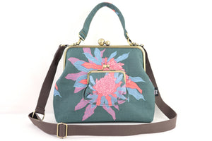 Torch Ginger Flower Emerald Handbag and Crossbody Bag | PINK OASIS